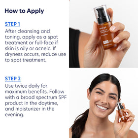 PCA SKIN acne gel serum texture close-up highlighting lightweight consistency for fast absorption