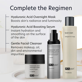 PCA SKIN jar staged in bathroom routine suggesting easy nightly use
