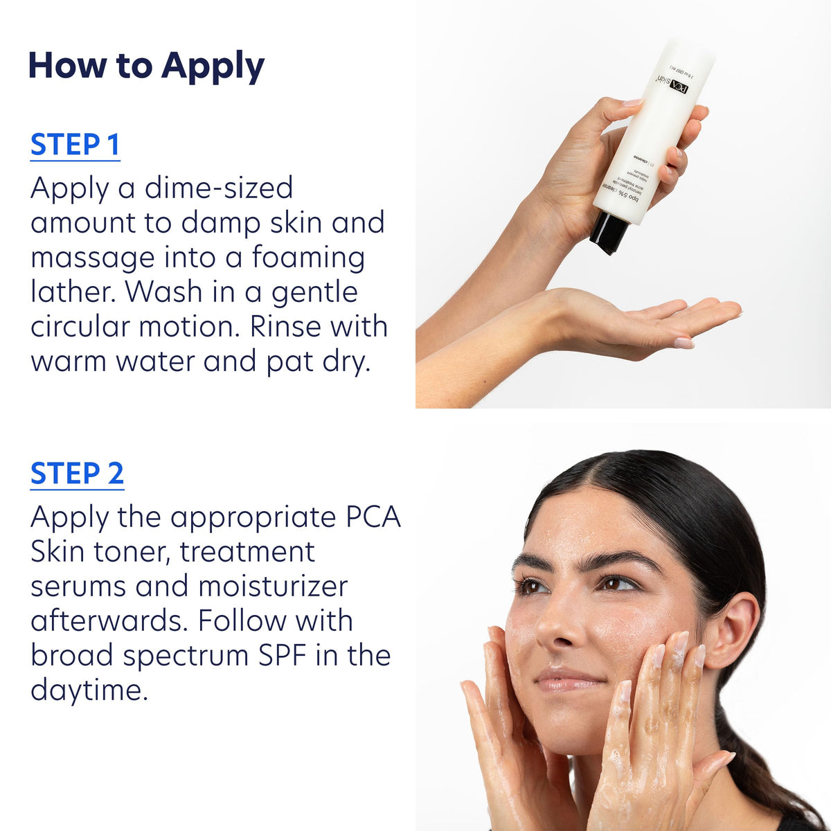 PCA SKIN bottle with botanical extracts highlighting calming properties