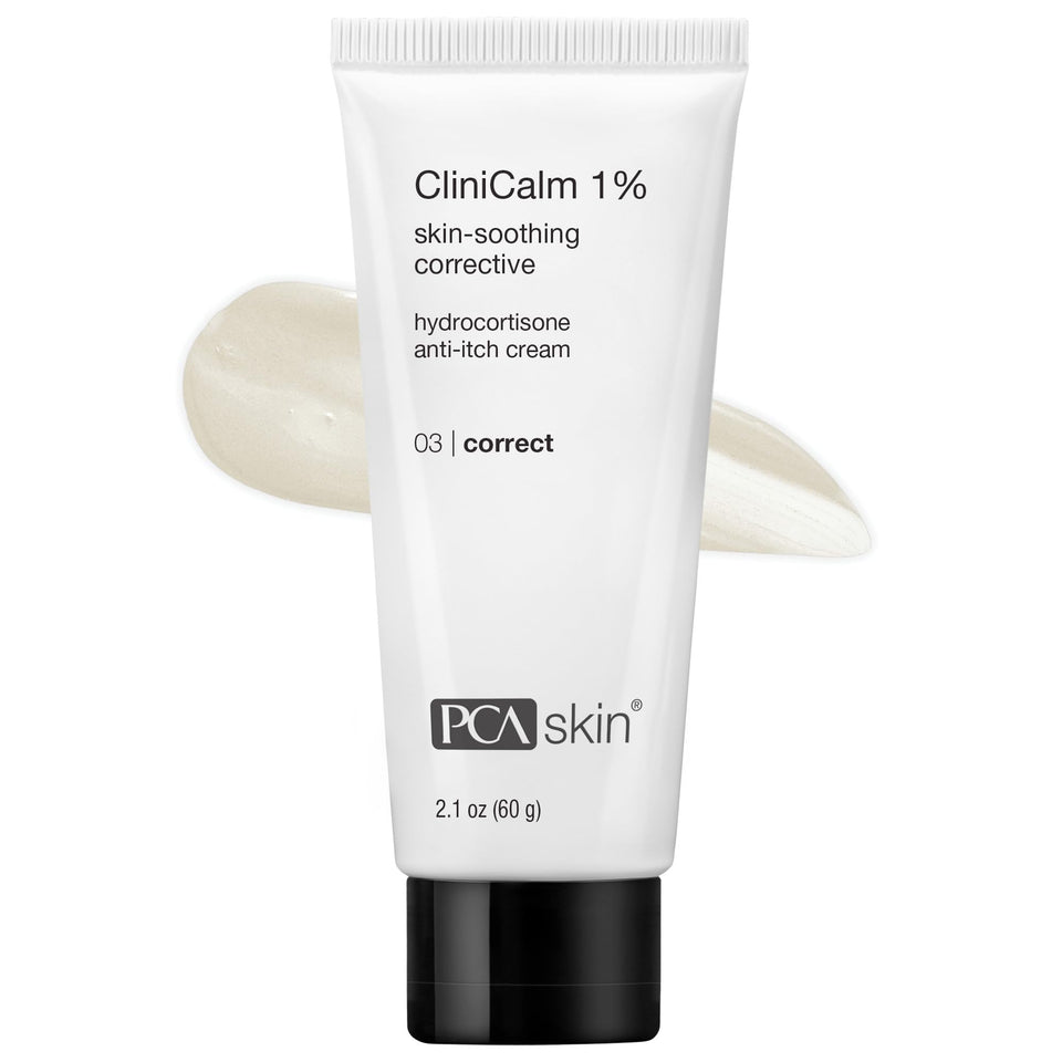 PCA SKIN CliniCalm front tube showing packaging and calming benefit