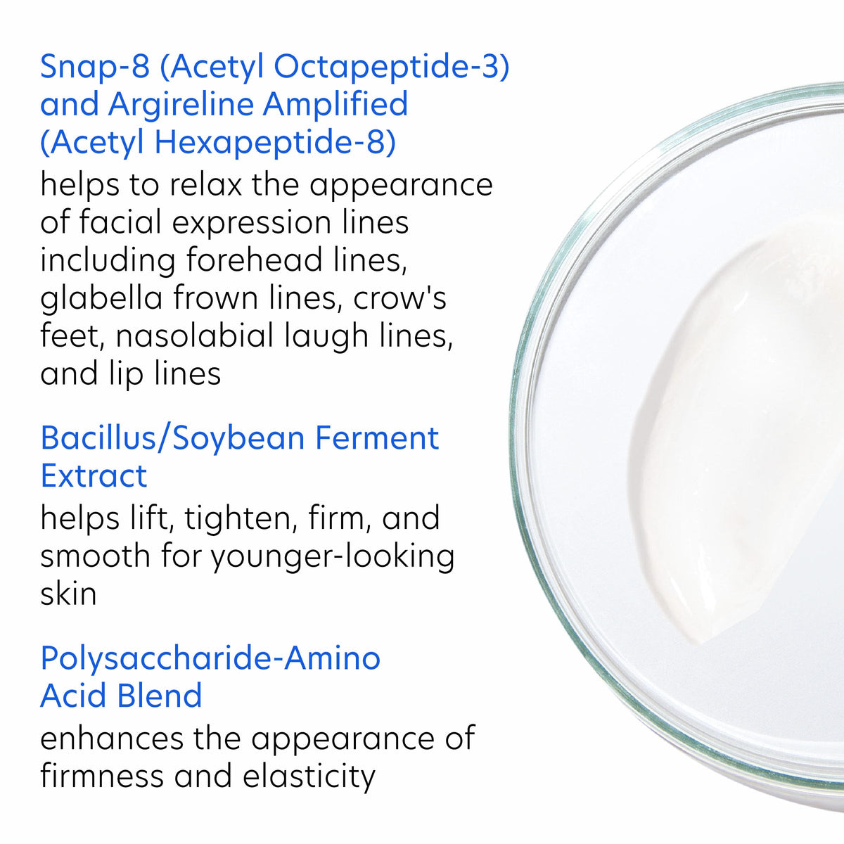PCA SKIN closeup label showing Peptide-Pro Complex and ingredient clarity benefit
