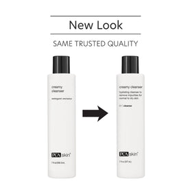 PCA SKIN creamy texture on pump demonstrating hydrating lather benefit