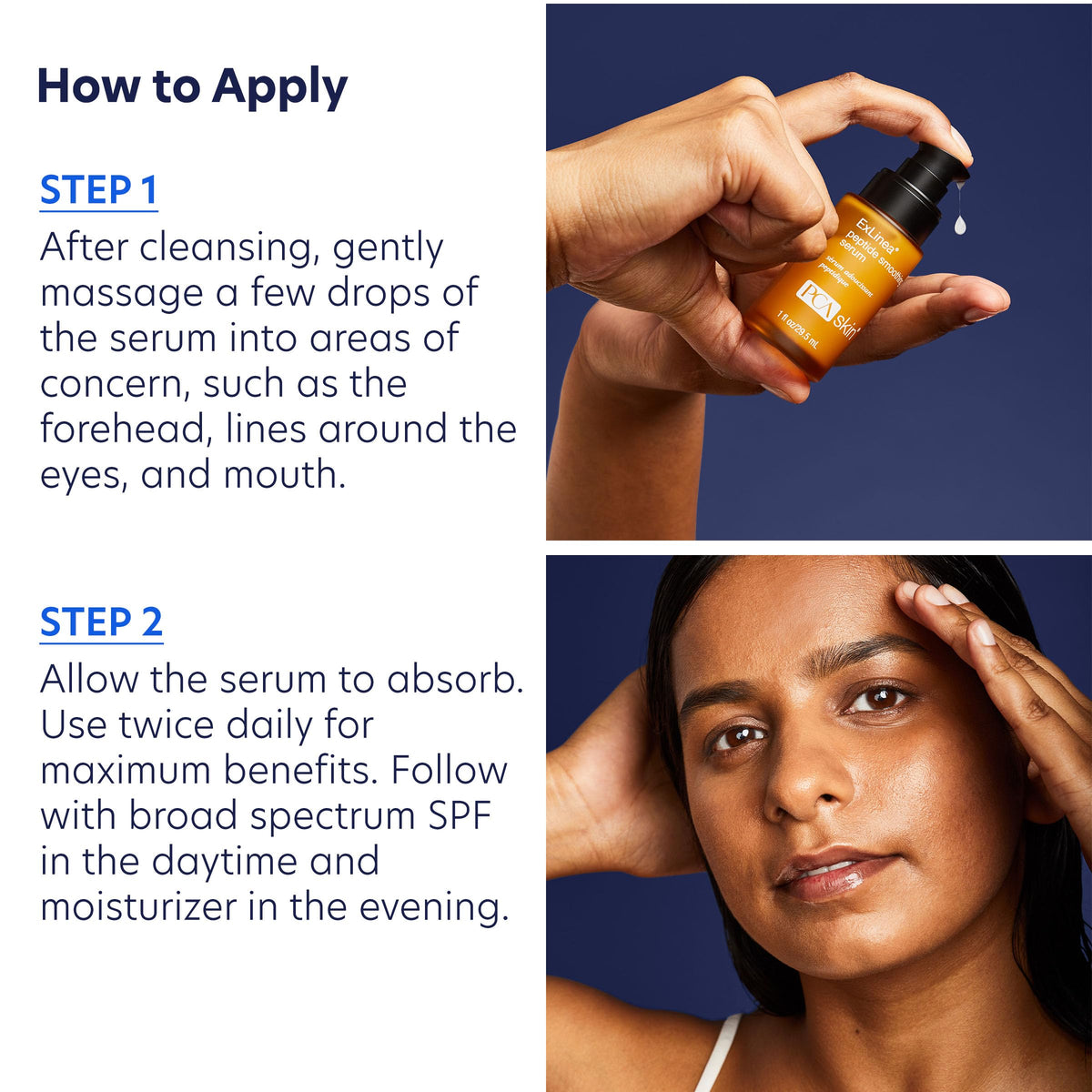 PCA SKIN ExLinea spot application near eye area for targeted firming benefits