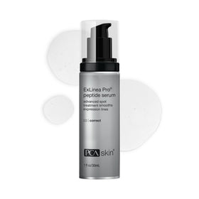 PCA SKIN front packaging shows serum bottle, clear branding and professional look