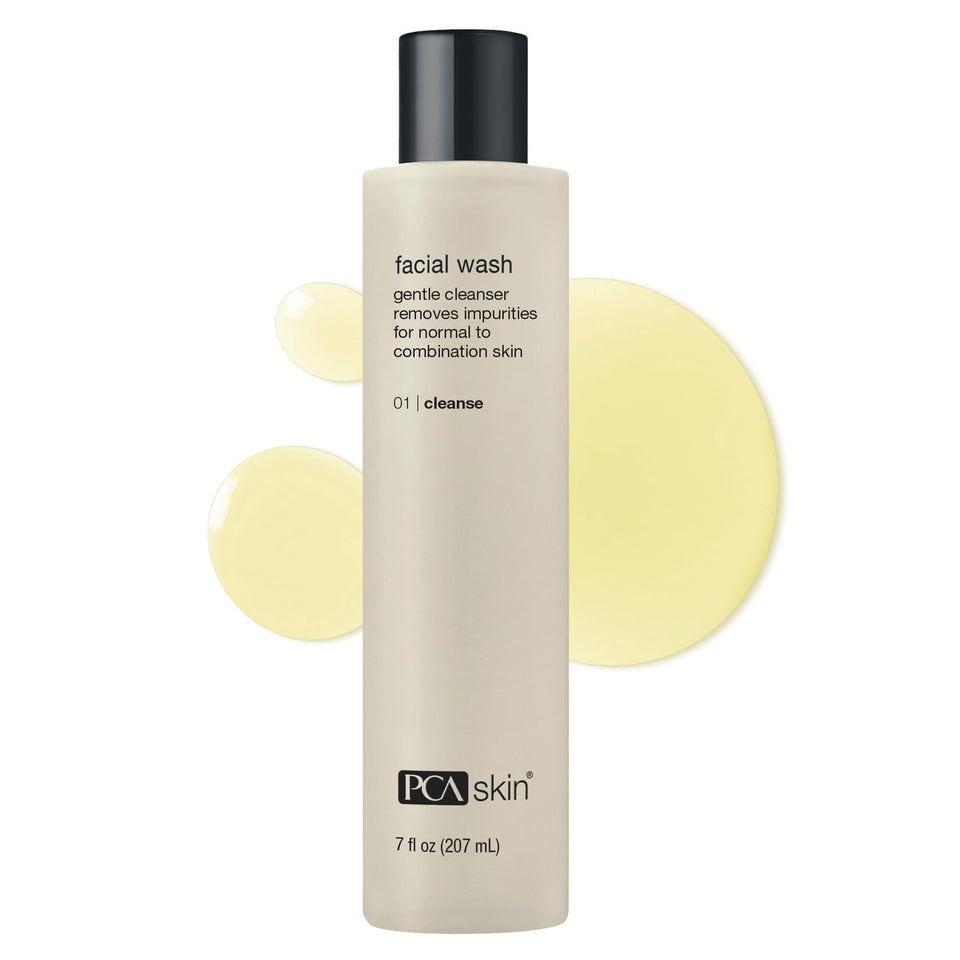 PCA SKIN front packaging showing 7 oz bottle and clear label benefit