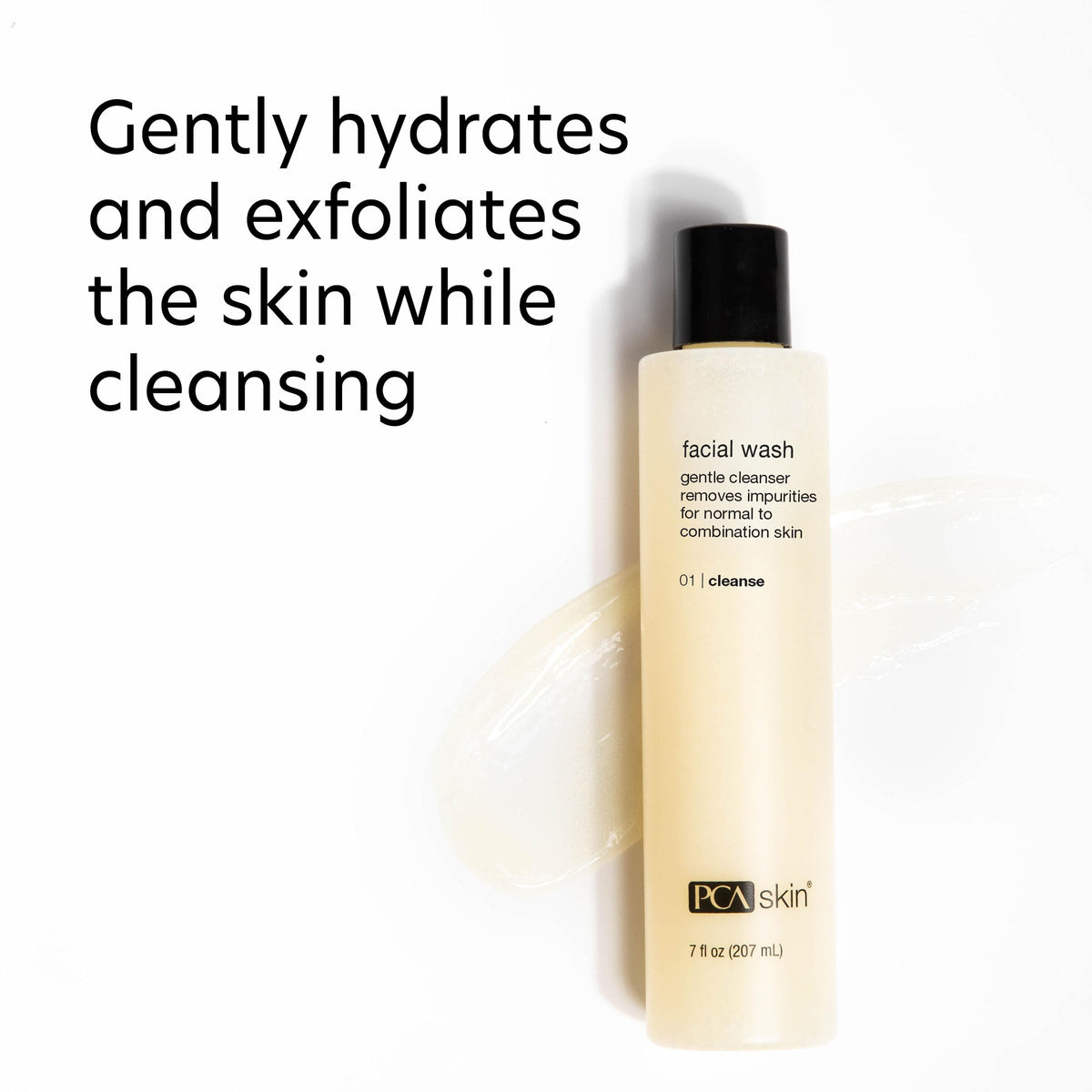 PCA SKIN light foam texture demonstrating gentle, hydrating cleanse