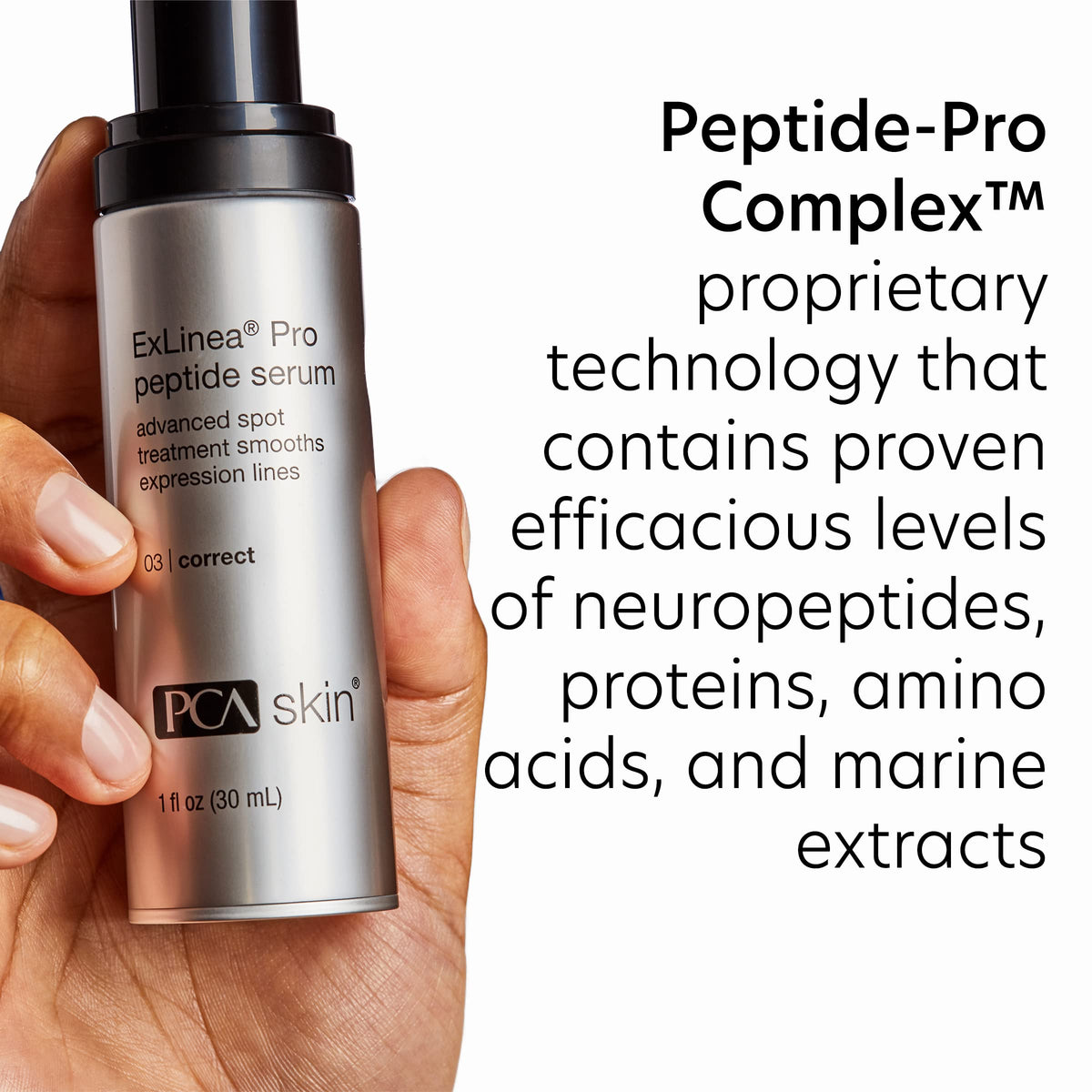PCA SKIN applied to hand demonstrating spreadable texture and immediate smoothing