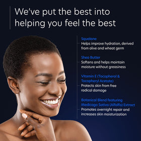 PCA SKIN applying balm to lips demonstrating smooth application and overnight repair