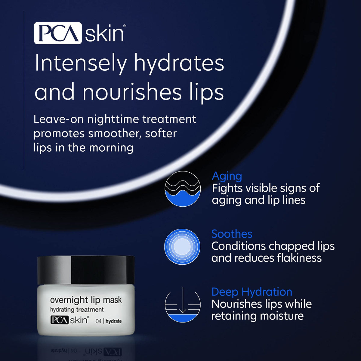 PCA SKIN open jar texture close-up revealing rich balm for deep overnight hydration
