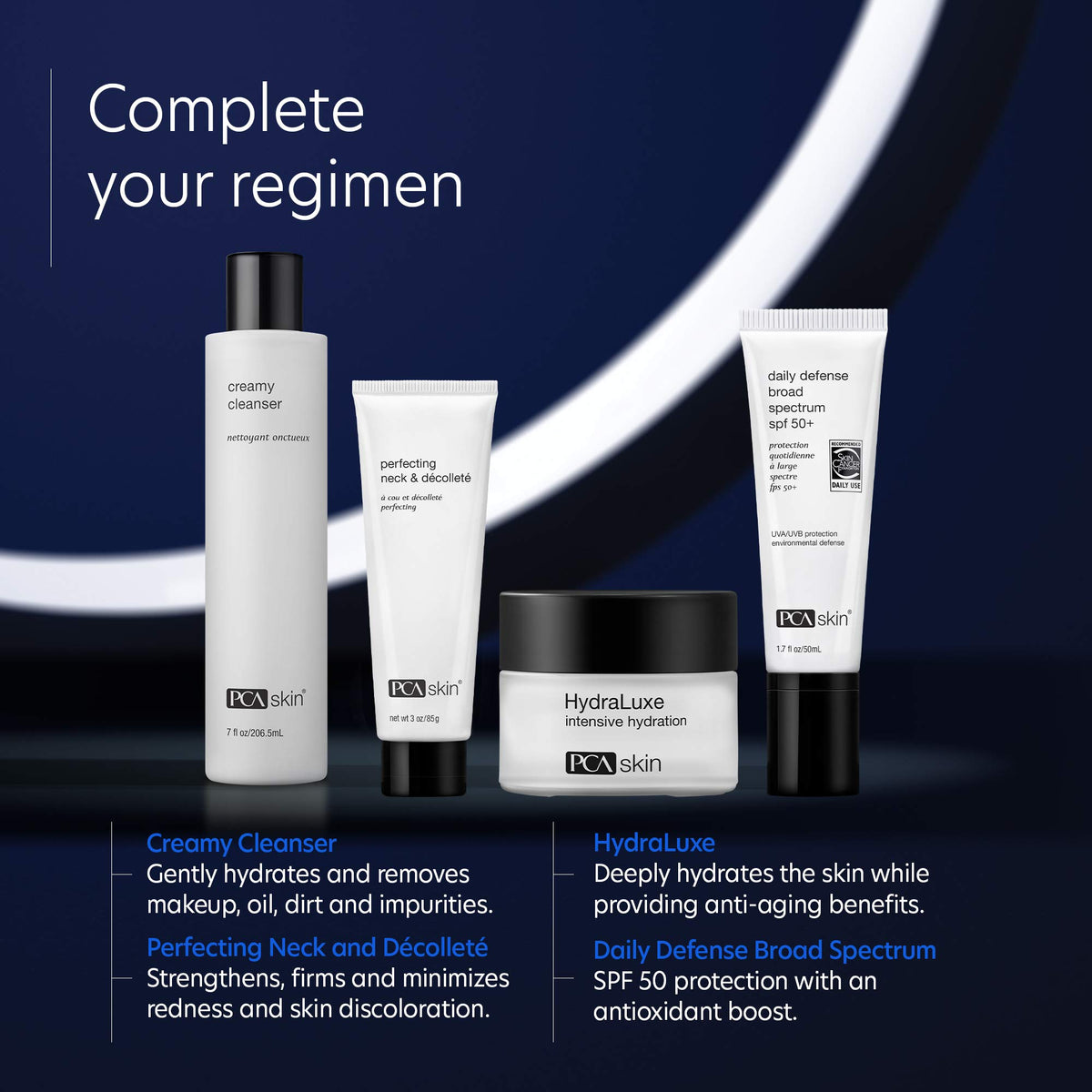 PCA SKIN in lifestyle setting demonstrating decolletage use