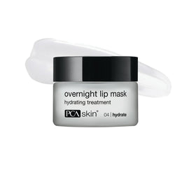 PCA SKIN front tube view showing compact travel-ready lip mask and hydration benefits
