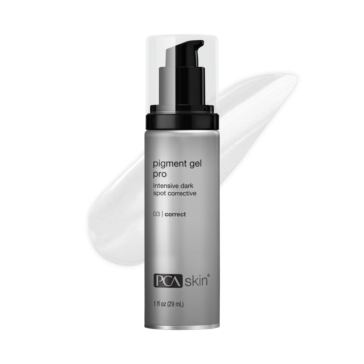 PCA SKIN pigment gel pro pump bottle front view showing packaging and formula