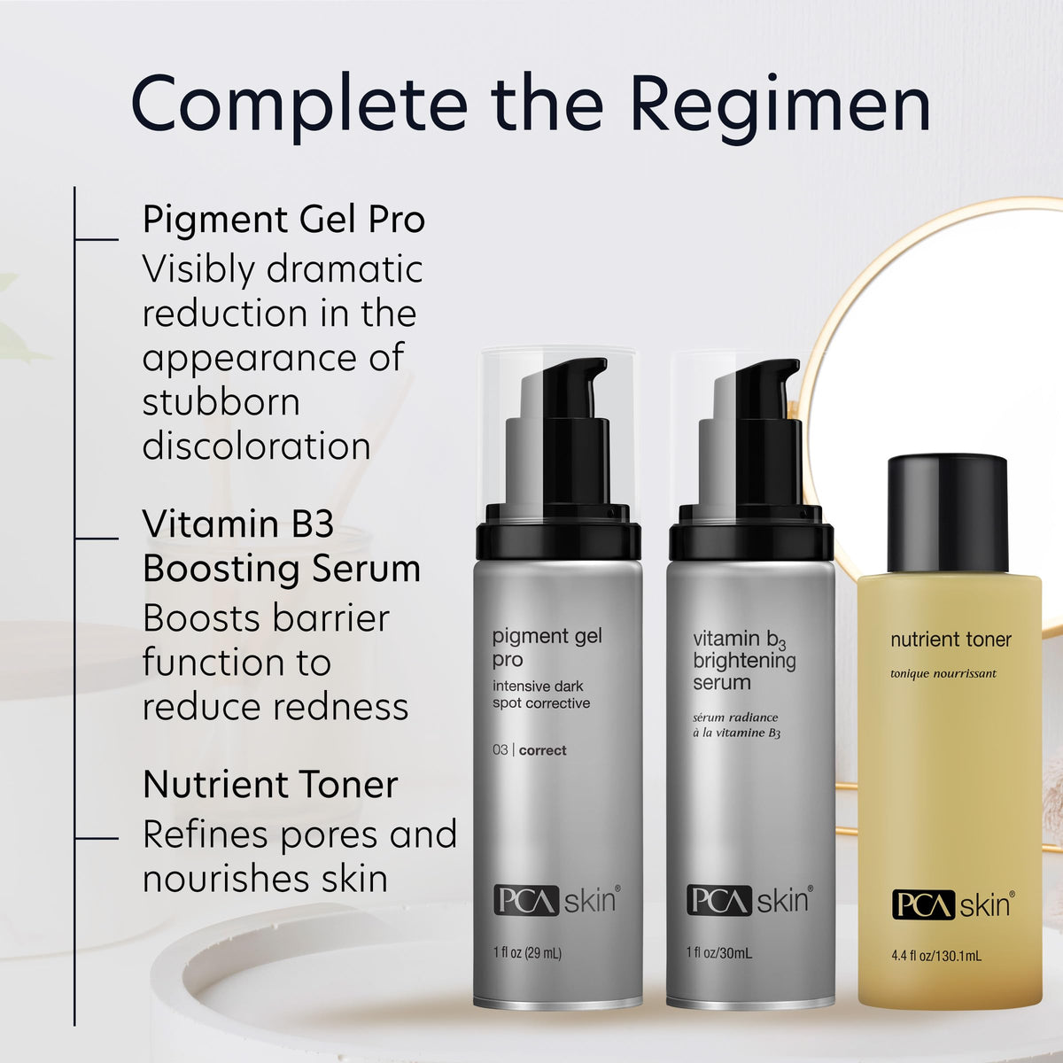 PCA SKIN pigment gel pro applied to cheek as spot treatment for even tone