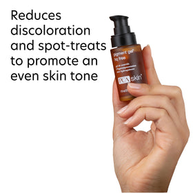 PCA SKIN pump dispensing a small amount for targeted dark spot application