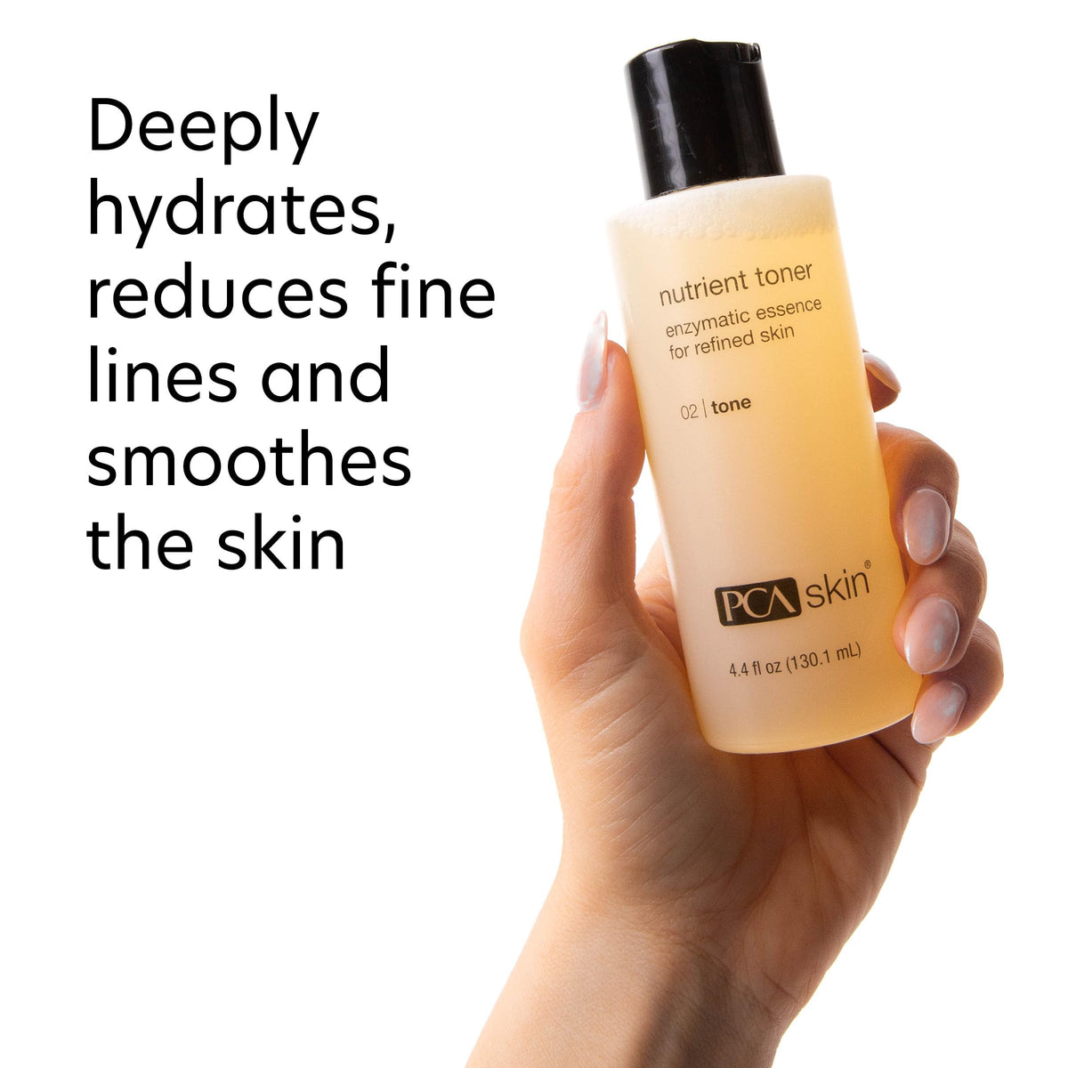 PCA SKIN pouring toner to show lightweight texture and hydration