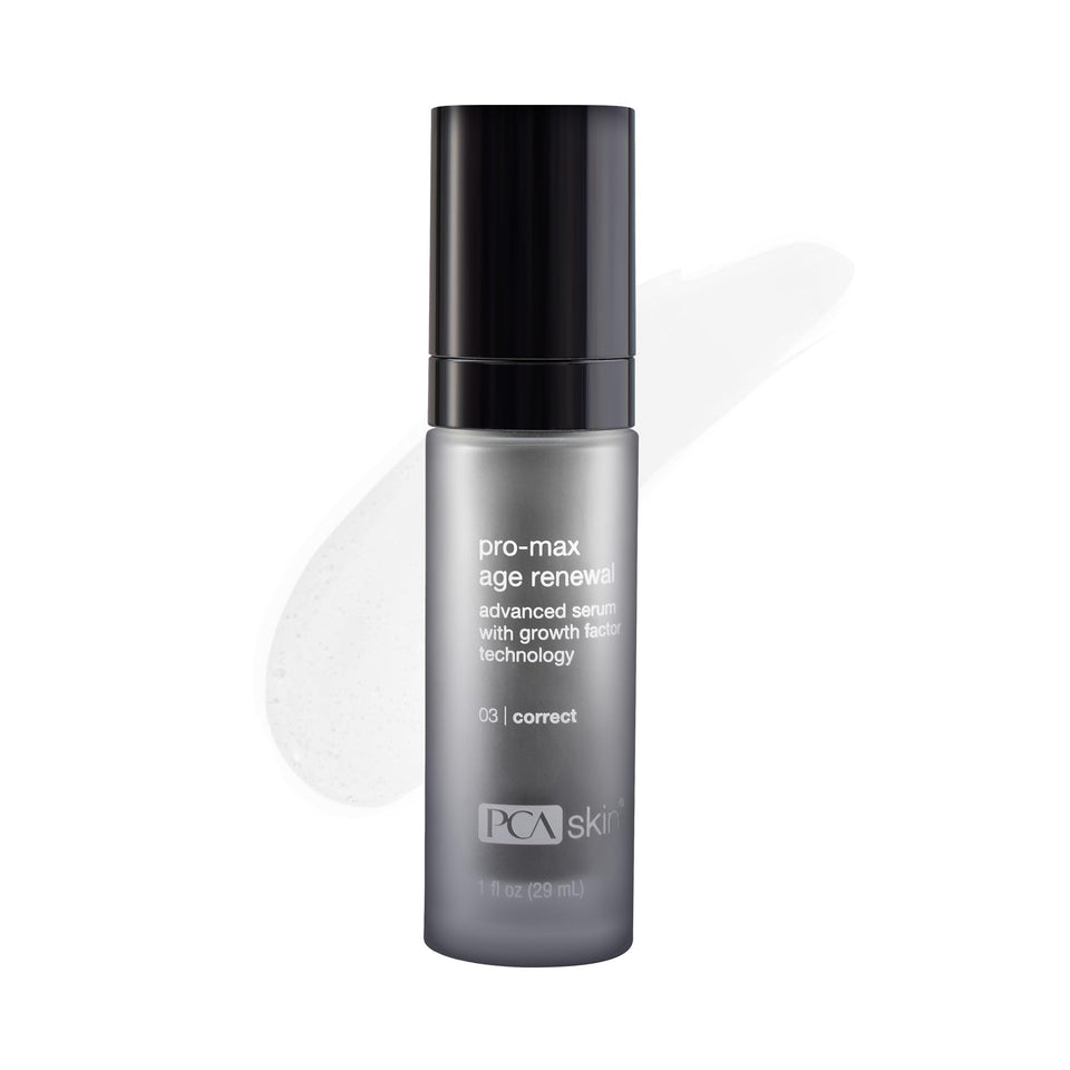 PCA SKIN front bottle shot showing sleek packaging and clear pump benefit
