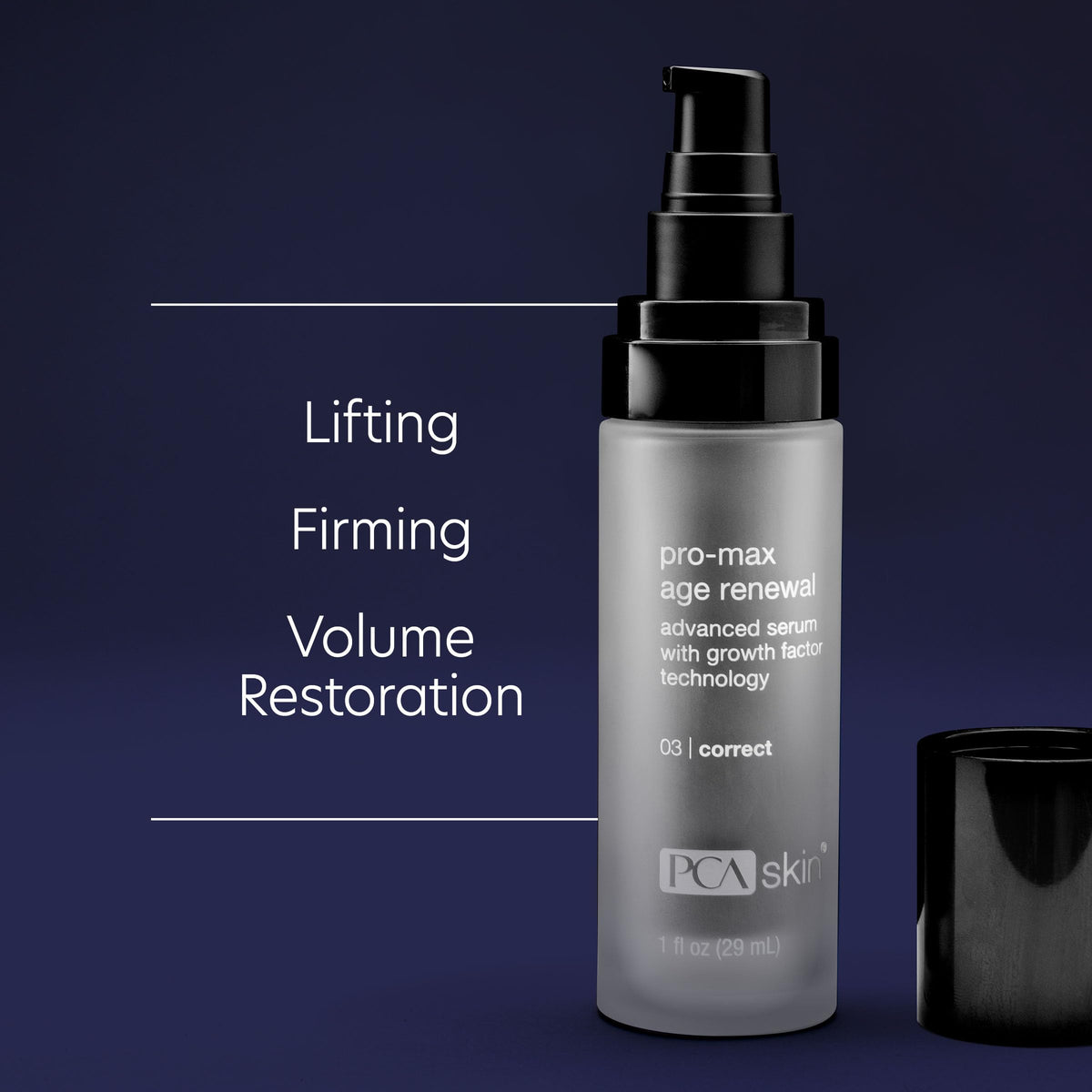 PCA SKIN applied to face and neck illustrating targeted lifting benefit
