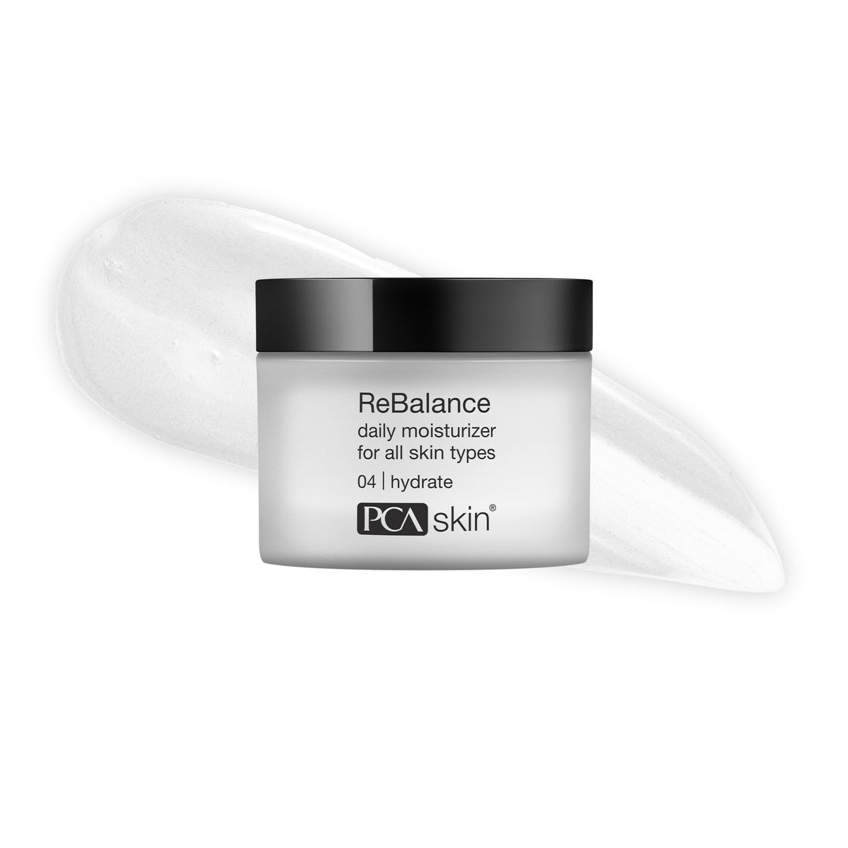 PCA SKIN jar front view showing product name and clean design for reassurance