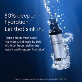 PCA SKIN pump dispensing serum close-up demonstrating precise, mess-free application