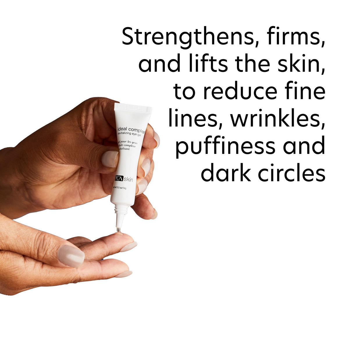 PCA SKIN silky gel texture close-up showing lightweight spreadability benefit