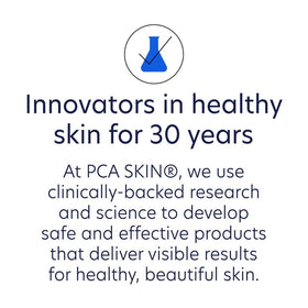 PCA SKIN bottle held in hand showing size and travel-friendly benefit