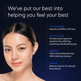 PCA SKIN applying sunscreen to face for non-greasy protection