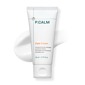 P.CALM jar front view showing clean minimalist packaging and calming benefit