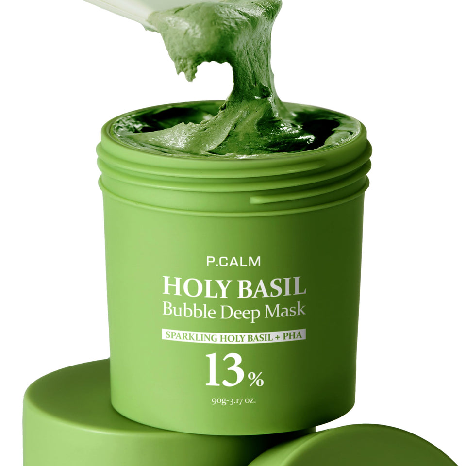 P.CALM front tube view showing product branding and clear use benefit