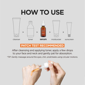 P.CALM ampoule on a bathroom counter in routine setting promoting daily use benefits