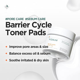 P.CALM pad close-up texture showing soft cotton and gentle soak