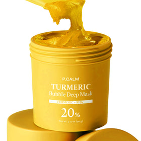 P.CALM jar front view showing product packaging and clear benefits