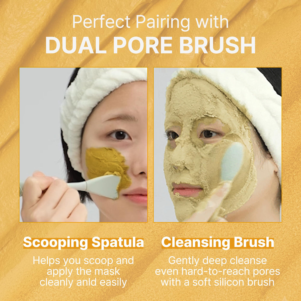 P.CALM mask in a spa-style setting showing relaxing skincare ritual
