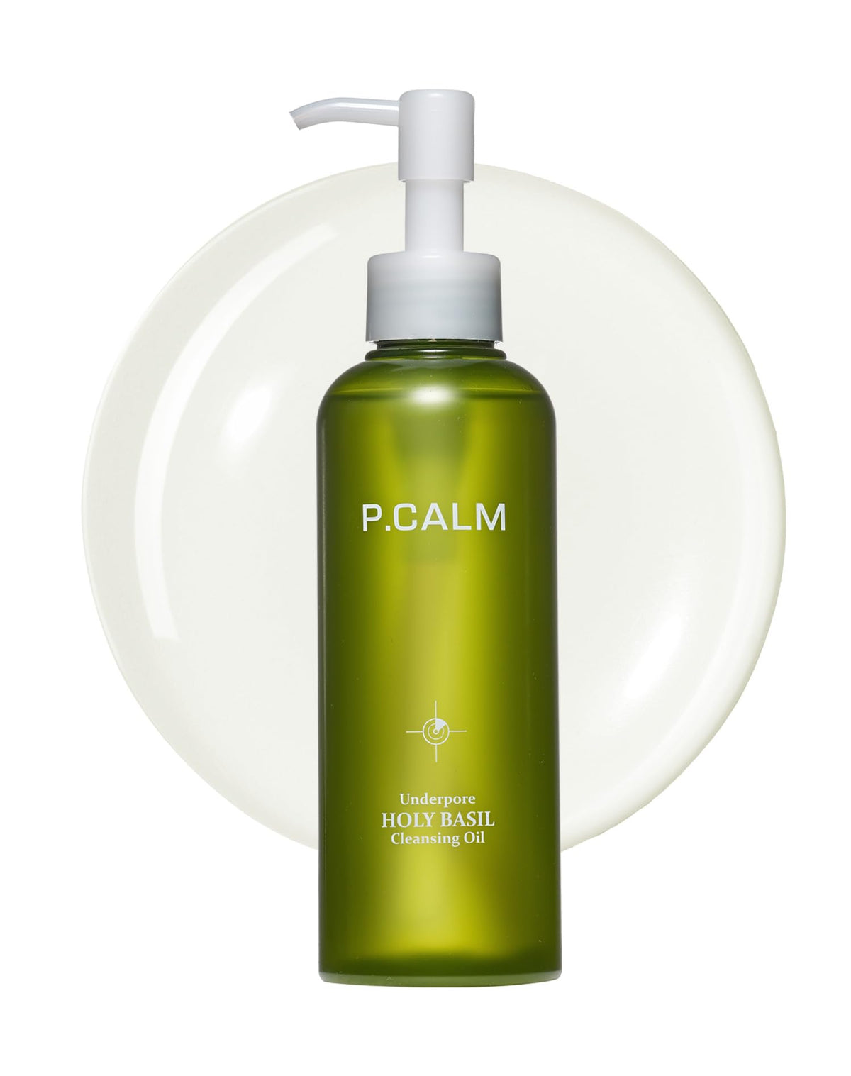 P.CALM front bottle showing product and branding for clear cleansing