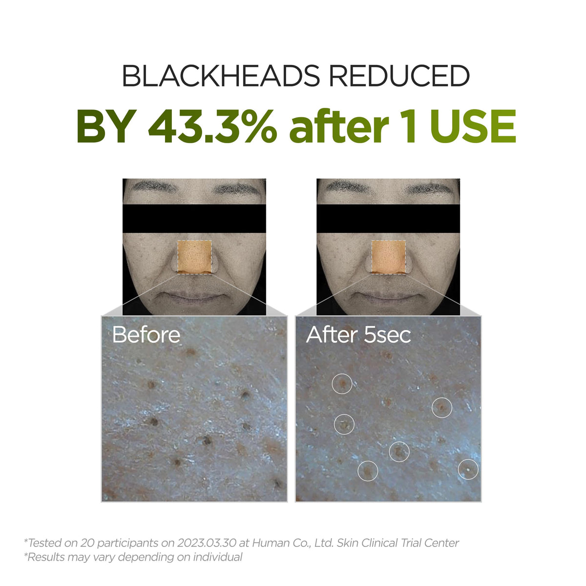 P.CALM holy basil and tea tree ingredients highlighting clarifying benefit