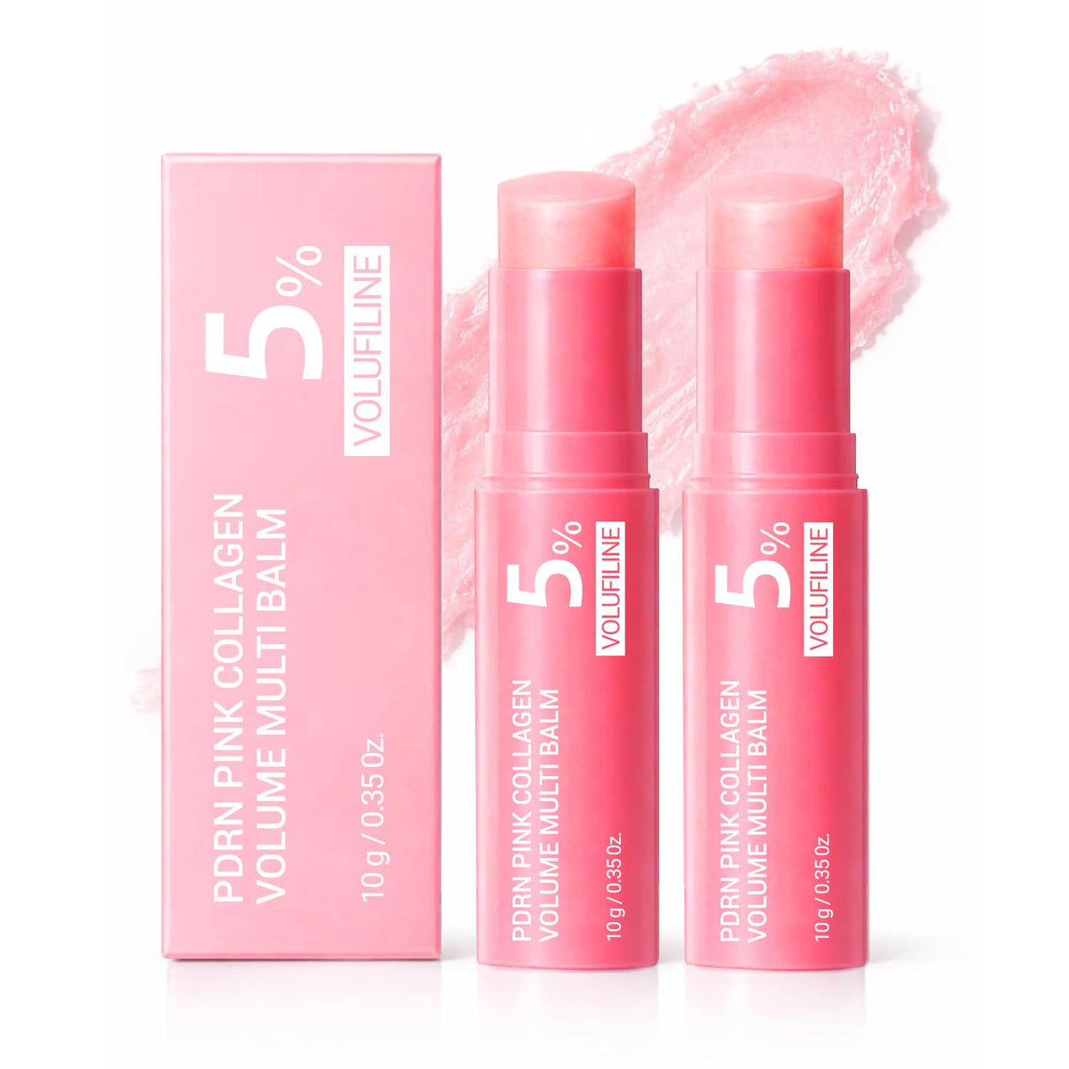 Generic PDRN stick front compact with clear branding and portable design benefit