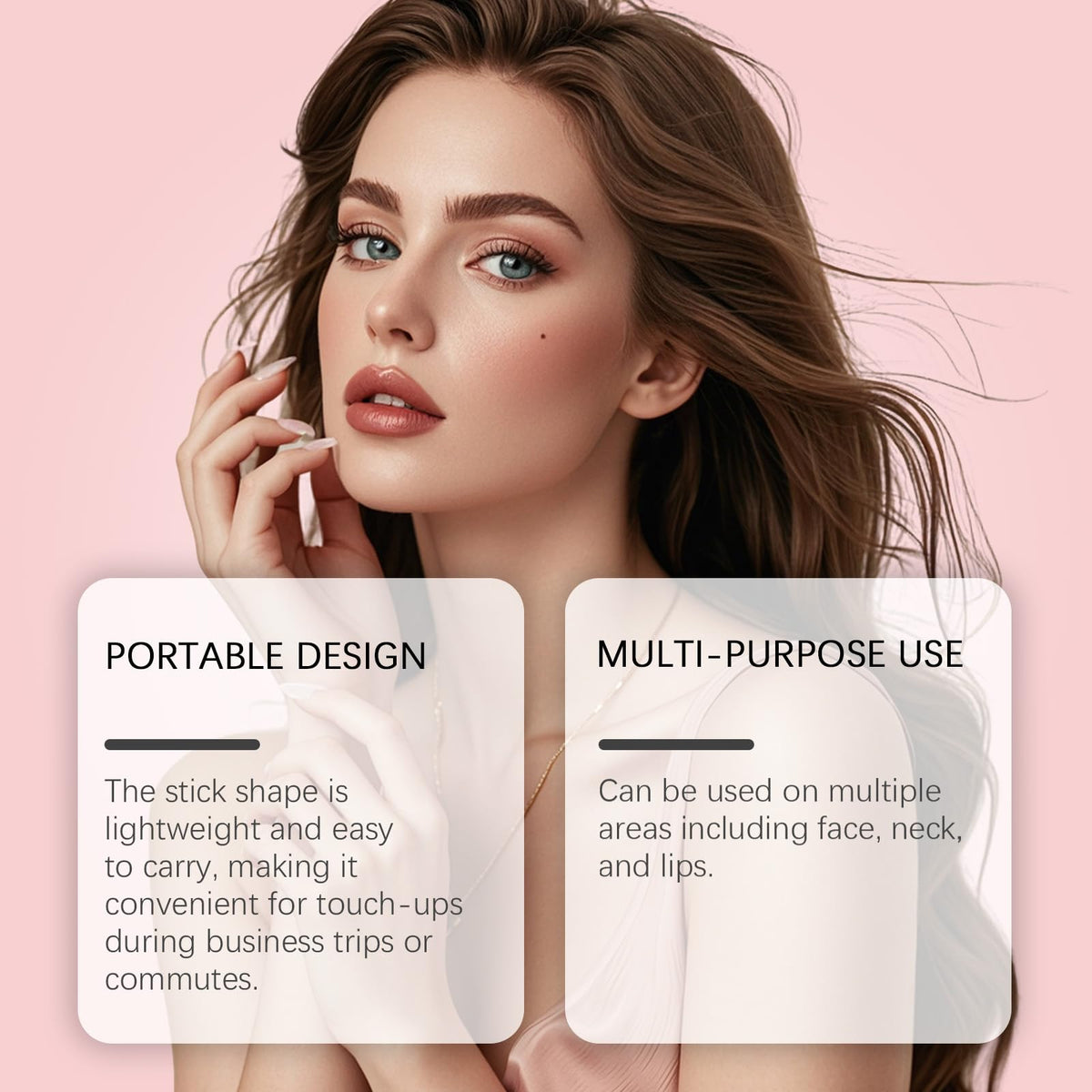 PDRN STICK applying under-eye demonstrating targeted smoothing and brightening
