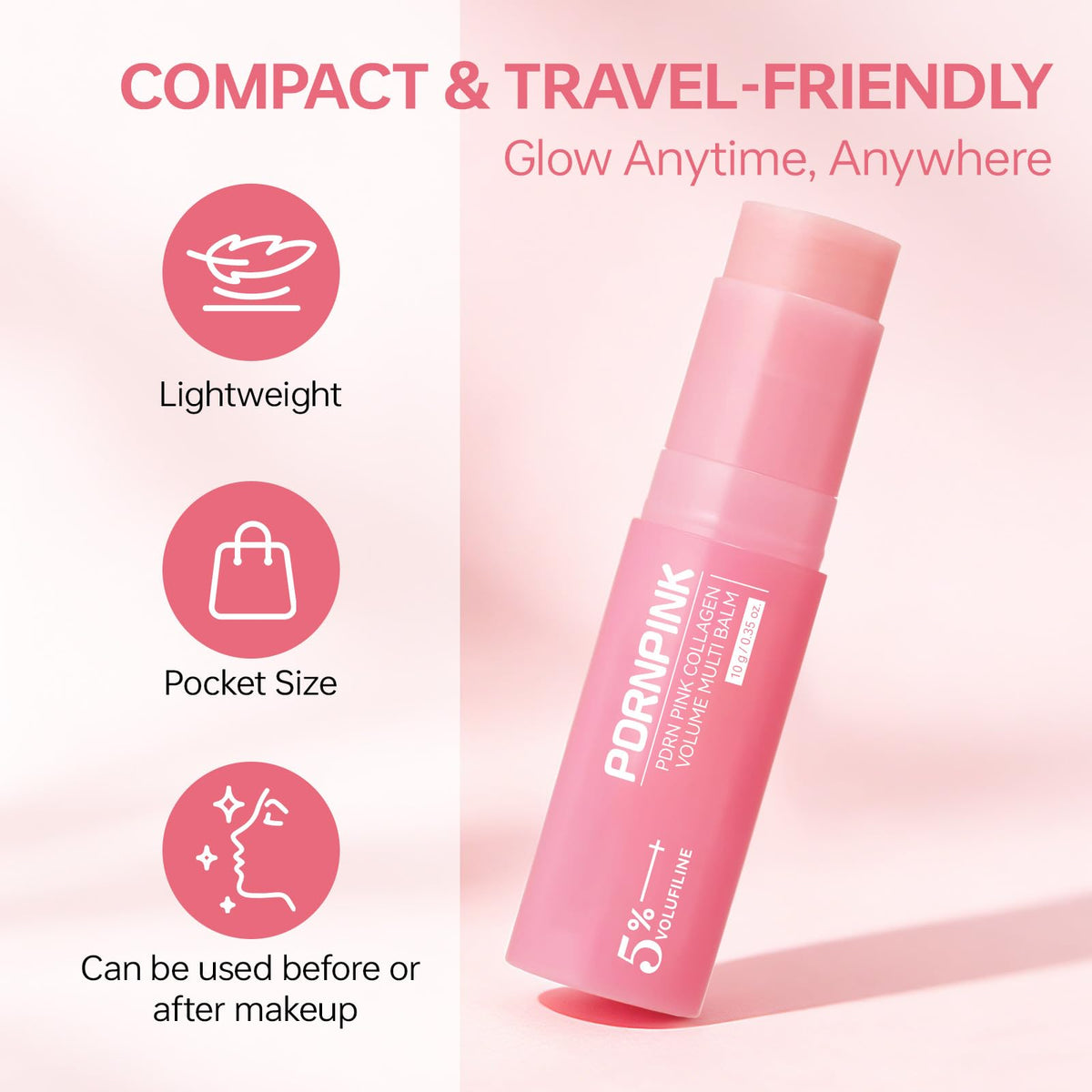 PDRNPINK used on lips and smile lines to hydrate and soften