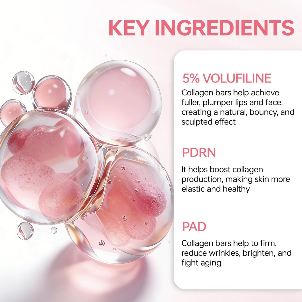 PDRNPINK spot application on neck and forehead for targeted plumping