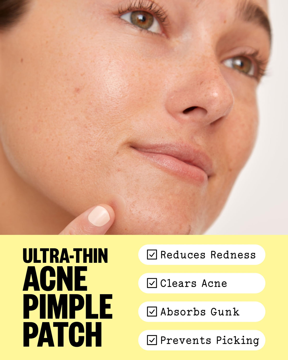 PEACE OUT close-up of a sheer dot texture showing ultra-thin clear hydrocolloid benefit