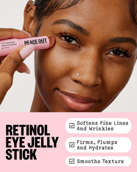 PEACE OUT close-up jelly texture highlighting smooth glide and lightweight hydration benefit