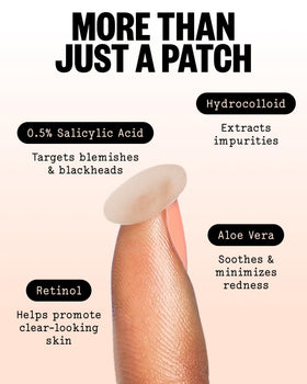 PEACE OUT ingredient focus on salicylic acid for pore-clearing benefit