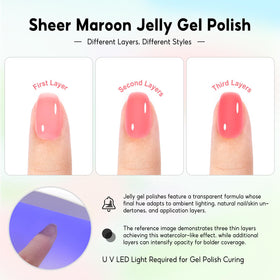 PEACECOLOR range of 22 pastel jelly colors displayed for easy shade selection