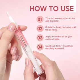 PEACECOLOR hand with manicure using a pen for polished nails benefit