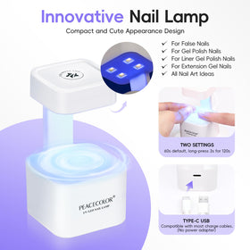 PEACECOLOR nail glue bottle pictured for strong adhesion and base use