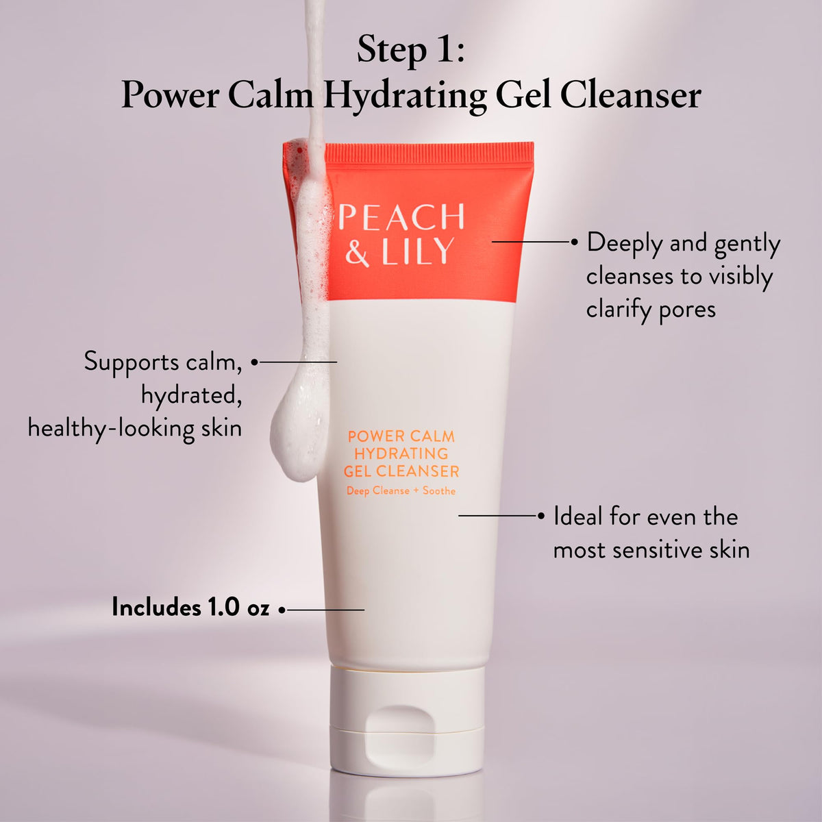 Peach & Lily essence pouring for quick absorption and prep benefit