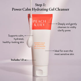 Peach & Lily essence pouring for quick absorption and prep benefit