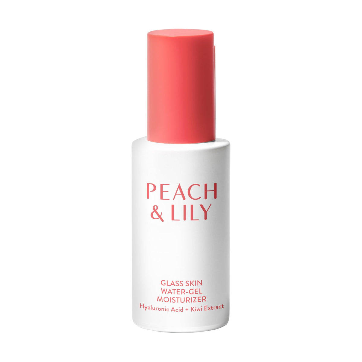 Peach & Lily front jar showing sleek packaging and benefit of lightweight hydration