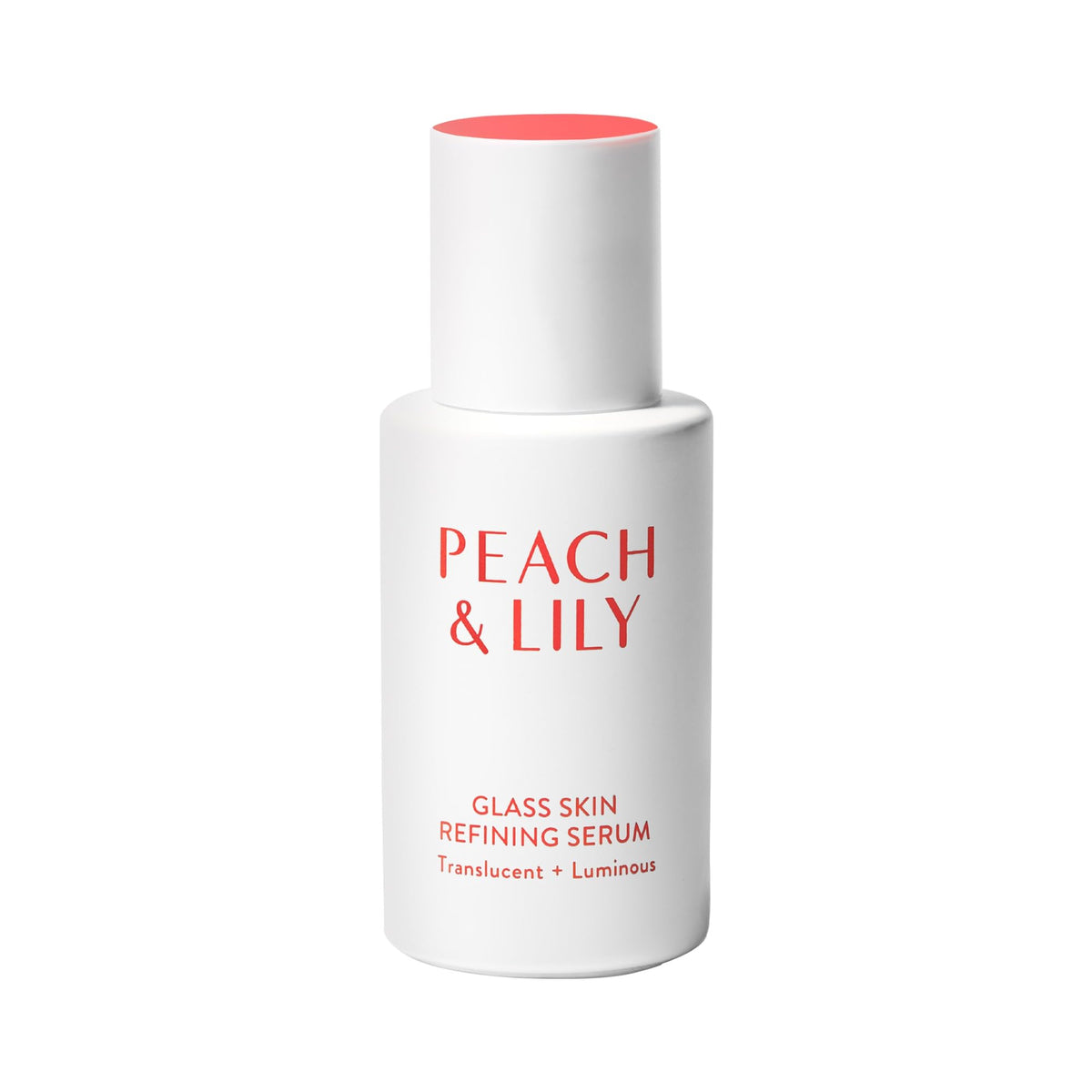 Peach & Lily front packaging showing the serum bottle and label, highlights clean formula benefit