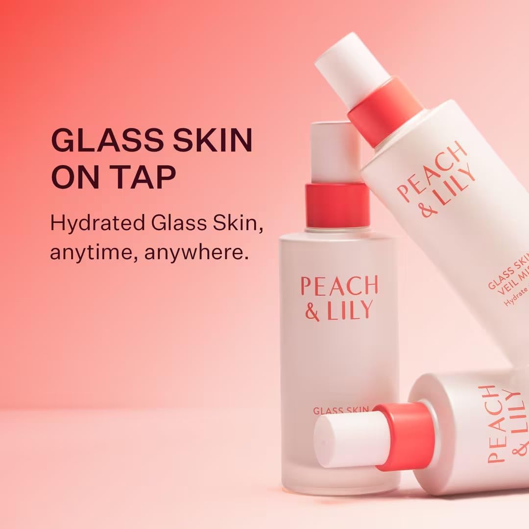 Peach & Lily label close-up with ingredients list, clear clean-beauty reassurance