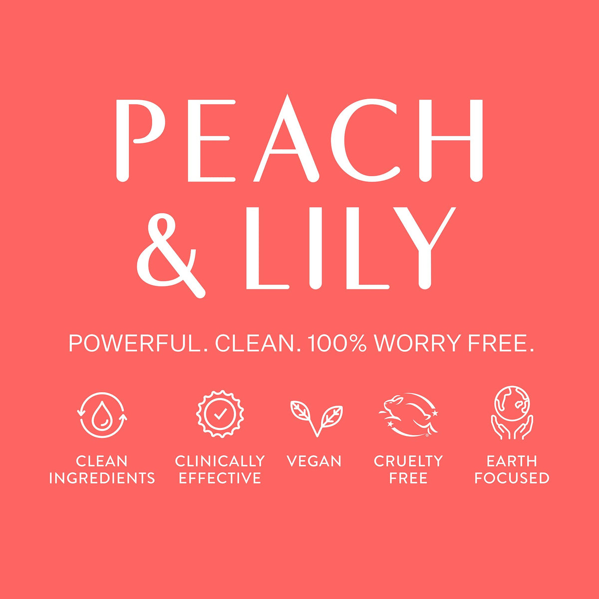Peach & Lily on bathroom shelf in lifestyle scene promoting daily self-care ritual